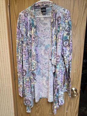 Warner Bros. Pastel Multi-Color Open Front Women's Cardigan Sweater